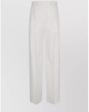 McQueen Wool Wide-Leg Pants - White