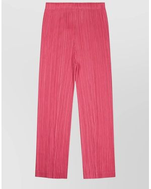 Pleats Please Issey Miyake Pleated Straight-Leg Trousers - Pink