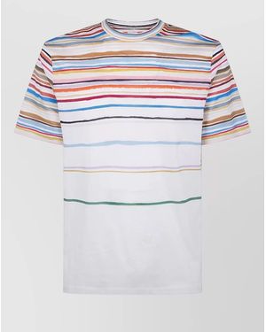 Paul Smith Cairo Stripe Crew Neck Tshirt - Grey