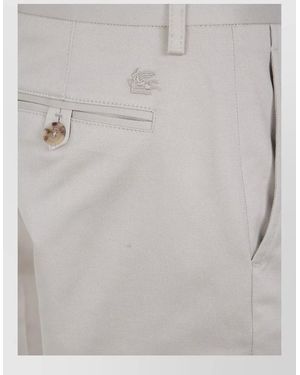 Etro Cotton Chino Shorts - Gray