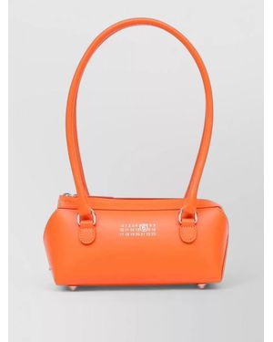 MM6 by Maison Margiela Mini Shoulder Bag Top Handles Metal Feet - Orange