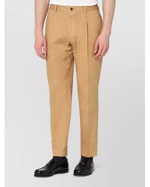 Santaniello Cotton Straight-Leg Pants - Natural