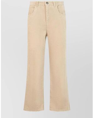 Isabel Marant High Waist Flared Denim Trousers - Natural
