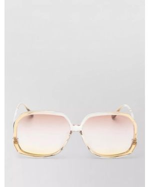 Chloé Cat Eye Sunglasses Oversized Frame Gradient Lenses - Natural