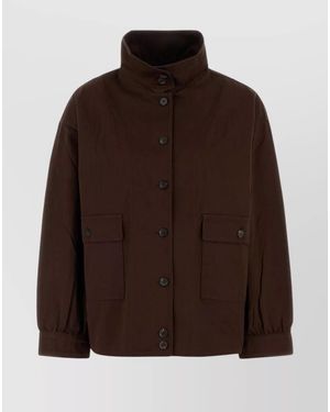 Prada Cotton Gabardine Jacket - Brown
