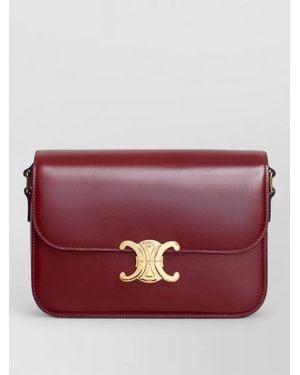 Celine Triomphe Classique Crossbody Bag - Red
