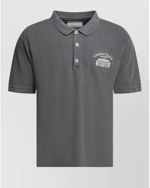 GALLERY DEPT. Preamo Polo Shirt Buttoned Ribbed Collar - Grey
