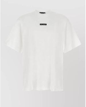 Dolce & Gabbana Cotton Logo Patch T-Shirt - White