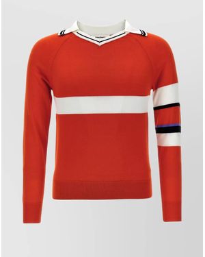 Wales Bonner "Serenity" Crew Neck Jumper - Red