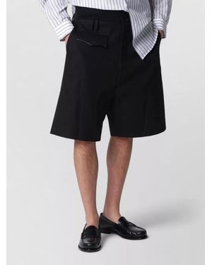 NAMACHEKO Tailored Shorts Featuring Belt Loops Pockets - Black