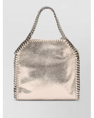 Stella McCartney Falabella Mini Metallic Shoulder Bag - Natural