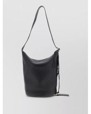 Loewe Loop M Bucket Shoulder Bag Textured Finish - Black