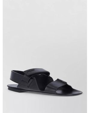 Saint Laurent Open Toe Slingback Flat Sole Sandals - Multicolour