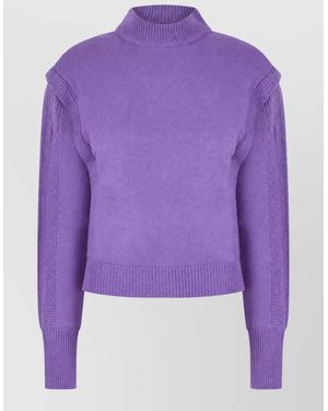 Alberta Ferretti Virgin Wool Sweatshirt - Purple