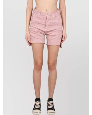 Rick Owens Denim Knee-Length Shorts - Pink