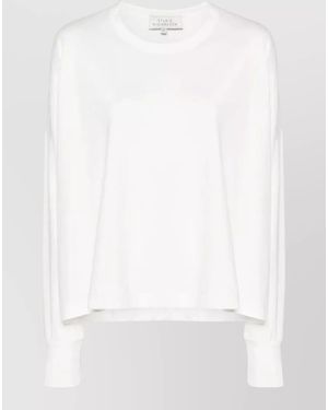 Studio Nicholson Cotton Long Sleeve Sweatshirt - White