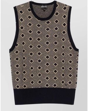Emporio Armani Wool Vest Casual Crew Neck - Grey