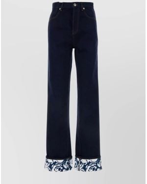Burberry Denim Straight-Leg Trousers - Blue