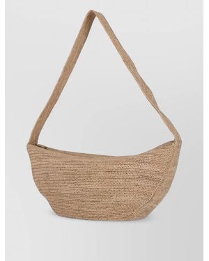 IBELIV Shoulder Bag Woven Texture Single Strap - White