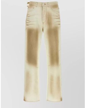 Magliano Dual Tone Denim Jeans Straight Leg - Natural