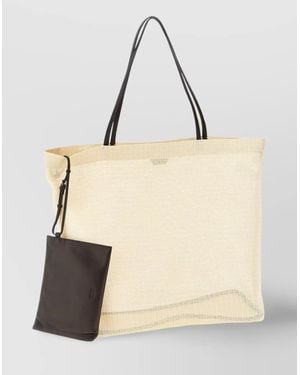 The Row Mesh Tote Bag Dual Handles - Natural