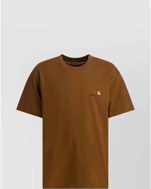 Carhartt American Script Short Sleeve T-Shirt - Brown