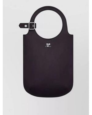 Courreges Slim Holy Silk Bucket Bag - Blue