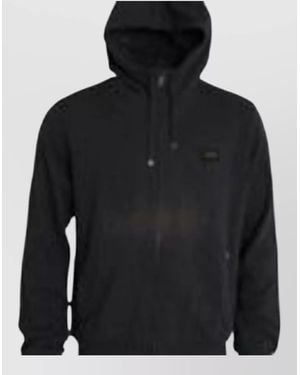 Dolce & Gabbana Silk Granita Al Limone Hooded Sweater - Black