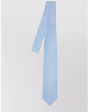 AURALEE Slim Neck Tie Pointed Tip Design - Blue
