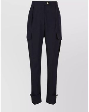 McQueen Tapered Cargo Trousers - Blue