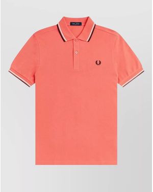 Fred Perry Cotton Polo Shirt - Pink