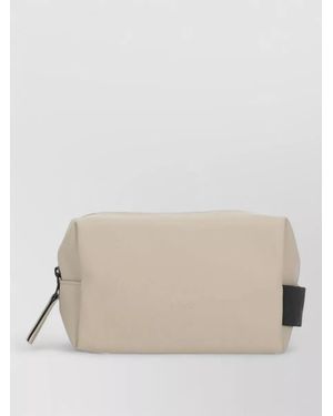 Rains Clutch Bag Rectangular Shape Handle - Natural