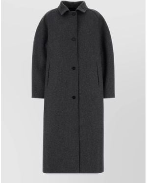 Jil Sander Wool Blend Fitted Jacket - Black