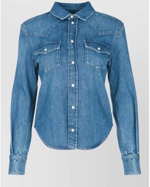 Jacob Cohen Denim Shirt Long Sleeves Chest Pockets - Blue