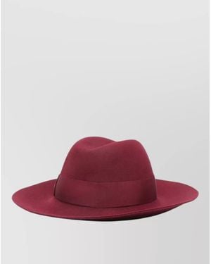 Borsalino Wool Fedora Hat - Red