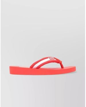 KENZO Striped Flip Flops - Red