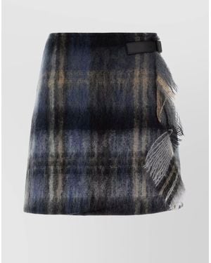 Loewe Mohair Wrap Mini Skirt - Black