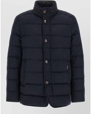 Moorer Nolde Ls9 Down Jacket High Collar - Blue