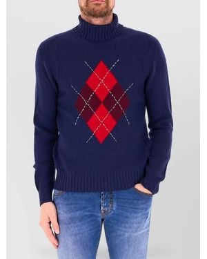 Ballantyne Wool Turtleneck Sweater - Blue