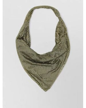 Benedetta Bruzziches Rhinestone Mesh Draped Clutch Bag - Green