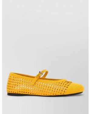 Prada Crochet Ballerina Shoes - Yellow