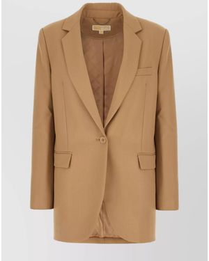 Michael Kors Polyester Blend Blazer - Natural
