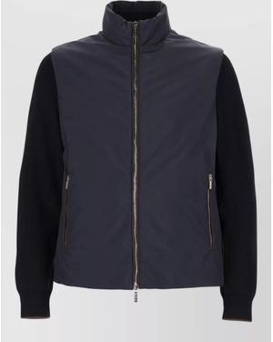 Moorer Down Single Breasted Coat - Blue