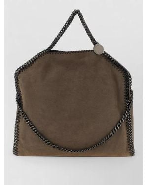 Stella McCartney Falabella Tote Bag Chain Strap Suede - Brown