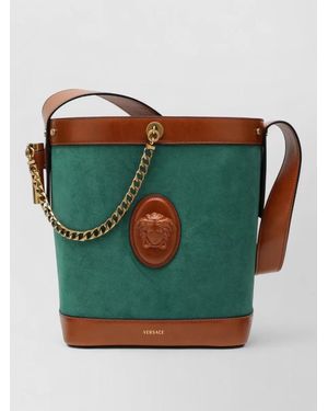 Versace Bucket Bag Adjustable Strap Chain Detail - Green