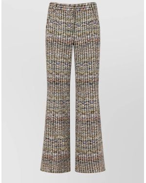 Missoni Rayon Blend Pants High Waist Flared - Gray