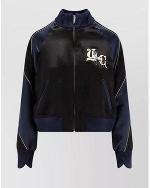 Undercover Bomber Jacket With Contrast Panels And Embroidery - Blue