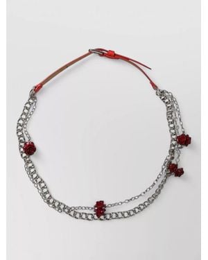 Dolce & Gabbana Leather Chain Belt - Metallic