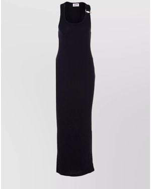 Jean Paul Gaultier Cotton Slim-Fit Sleeveless Maxi Dress - Blue