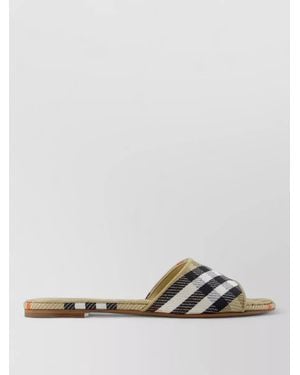 Burberry Sloane Check Espadrille Sandals Synthetic - Gray